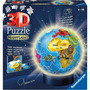 Puzzle 3D Luminos Glob Pamantesc, 72 Piese - 3