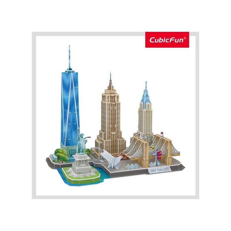 CUBICFUN - Puzzle 3D New york Puzzle Copii, piese 123