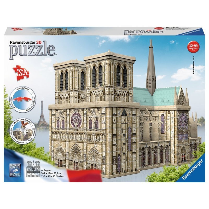 Puzzle 3D Notre Dame, 324 Piese