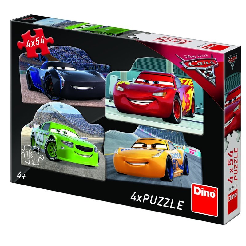 Dino - toys - puzzle 4 in 1 cars 3 (54 piese)