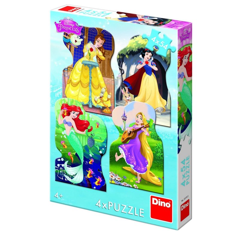 Dino - toys - puzzle 4 in 1 printesele si prieteni 54 piese