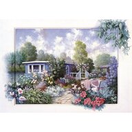 Puzzle 500 piese - Garden With Flowers-Peter Motz