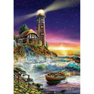Puzzle 500 piese - Sunset By The Lighthouse-Adrian Chesterman