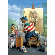 Puzzle 500 piese - The Painter Cat-Don Roth