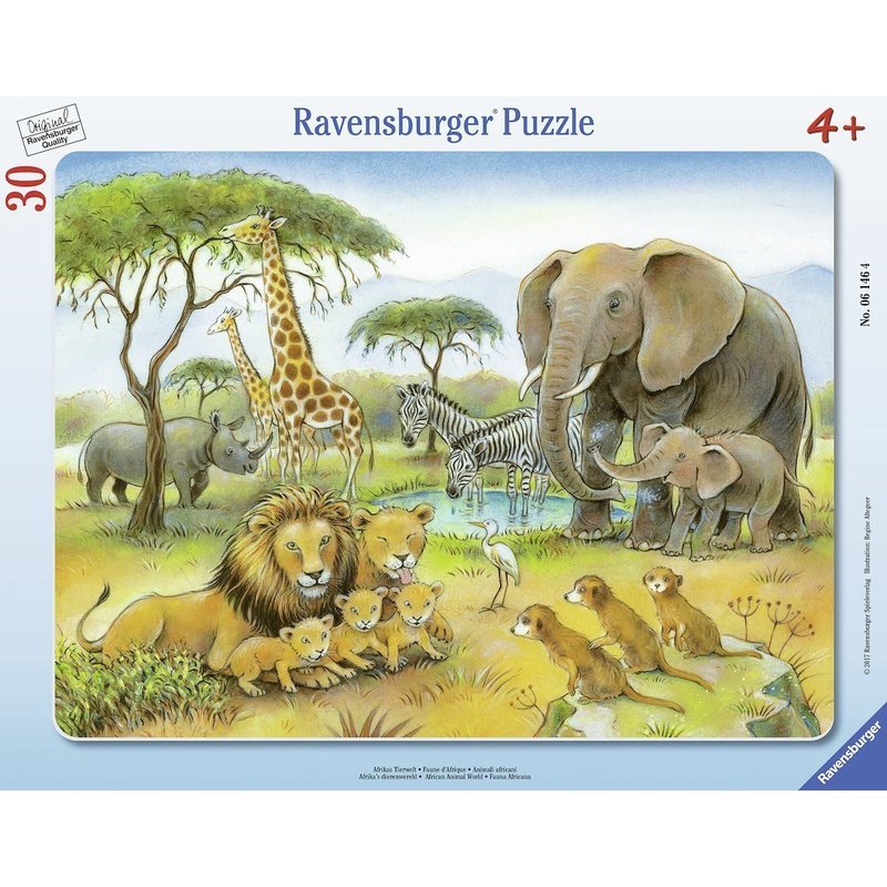 Ravensburger - Puzzle Africa salbatica, 30 piese