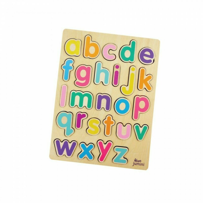 Jumini - puzzle din lemn alfabet puzzle copii, 26 piese