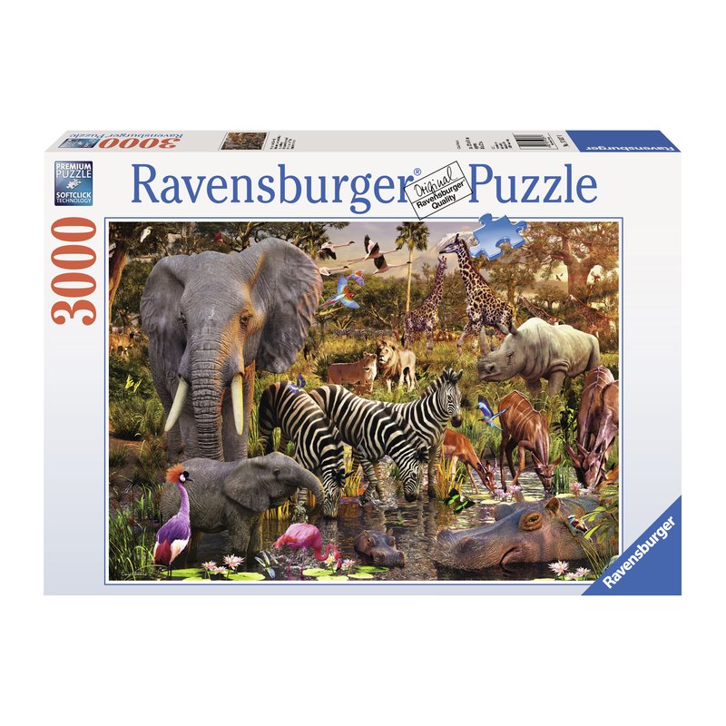 Ravensburger - Puzzle Animale din Africa, 3000 piese