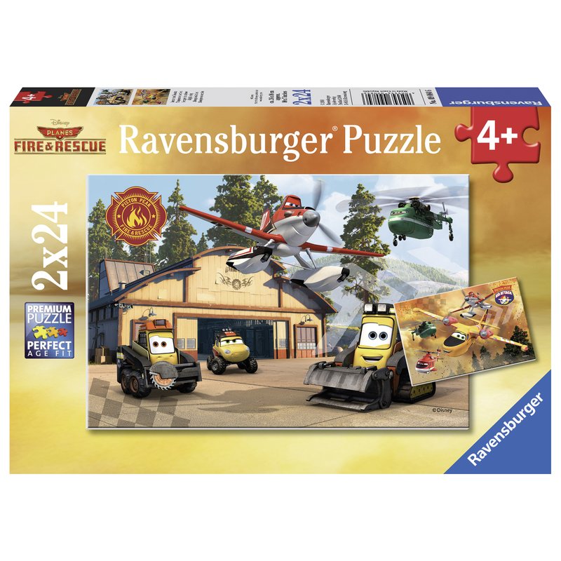 Ravensburger - Puzzle Avioane, 2x24 piese