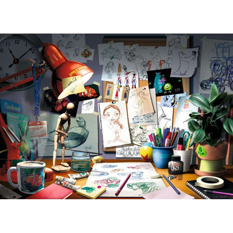 Ravensburger - puzzle peisaje biroul artistului puzzle adulti, piese 1000