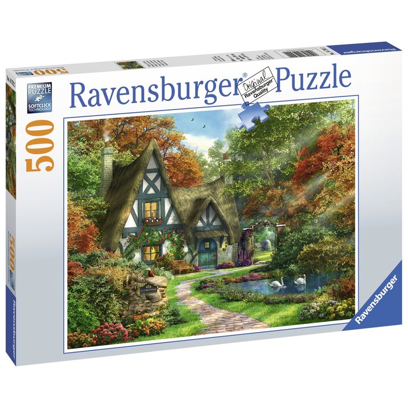 Ravensburger - Puzzle Cabana toamna, 500 piese