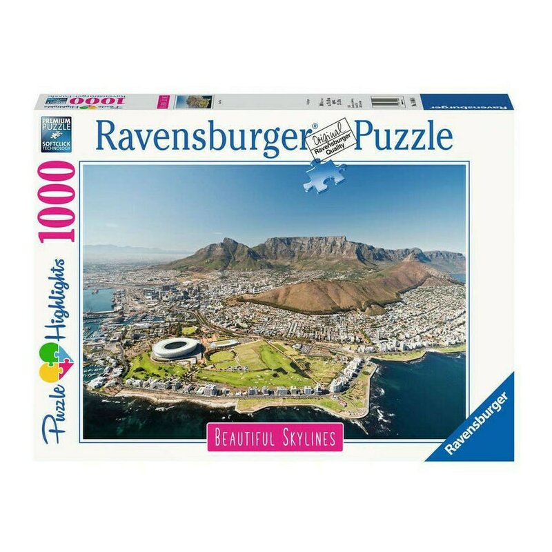 Ravensburger - puzzle peisaje cape town puzzle adulti, piese 1000