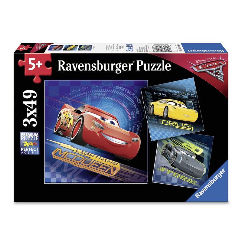 Ravensburger - Puzzle Cars, 3x49 piese