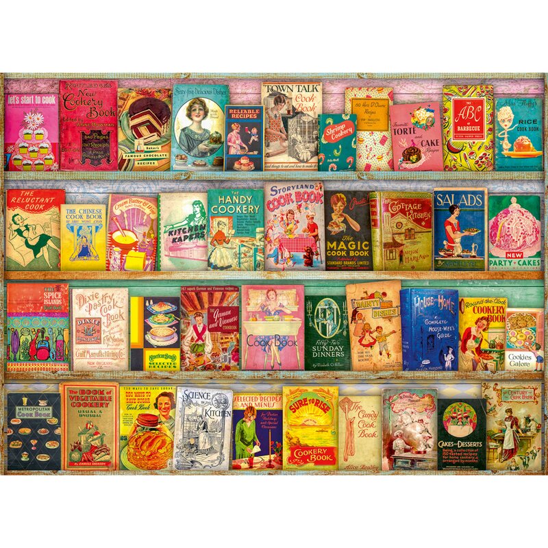 Ravensburger - puzzle gastronomie carti de gatit de epoca puzzle copii, piese 500