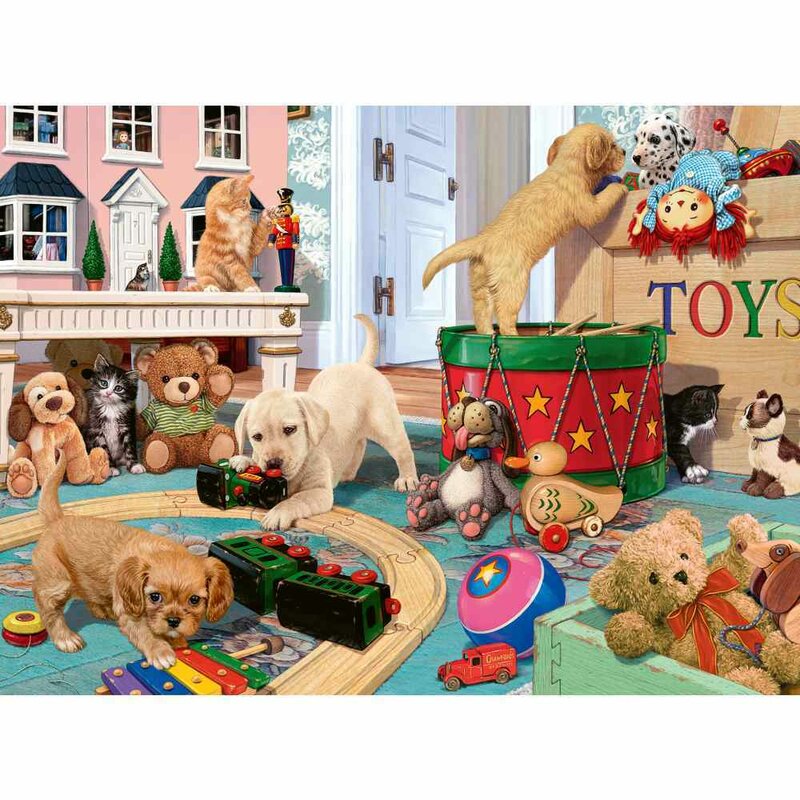 Puzzle animale, Ravensburger, Catei si jucarii, 150 piese, 7 ani+, Multicolor