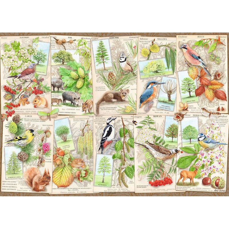 Ravensburger - puzzle educativ copaci magnifici puzzle copii, piese 1000