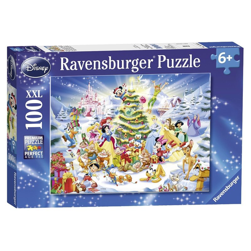 Ravensburger - Puzzle Craciunul in familia Disney