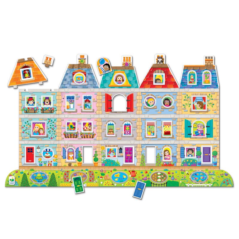 The learning journey - puzzle educativ creaza-ti propriul cartier puzzle copii, piese 60