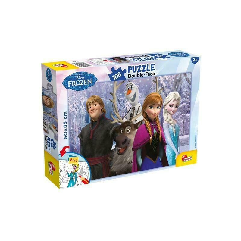 Puzzle personaje Frozen si prietenii , Puzzle Copii , De colorat, piese 108