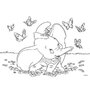 Lisciani - Puzzle personaje Dumbo Maxi, Cu desen de colorat Puzzle Copii, piese 35 - 3