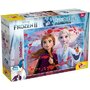Lisciani - Puzzle personaje Elsa Anna si Olaf Maxi, Cu desen de colorat Puzzle Copii, piese 60 - 1