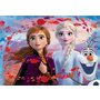 Lisciani - Puzzle personaje Elsa Anna si Olaf Maxi, Cu desen de colorat Puzzle Copii, piese 60 - 2