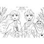 Lisciani - Puzzle personaje Elsa Anna si Olaf Maxi, Cu desen de colorat Puzzle Copii, piese 60 - 3