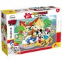 Lisciani - Puzzle personaje Mickey Mouse Maxi, Cu desen de colorat Puzzle Copii, piese 60 - 1