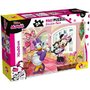 Lisciani - Puzzle personaje Minnie in vizita Maxi, Cu desen de colorat Puzzle Copii, piese 24 - 1