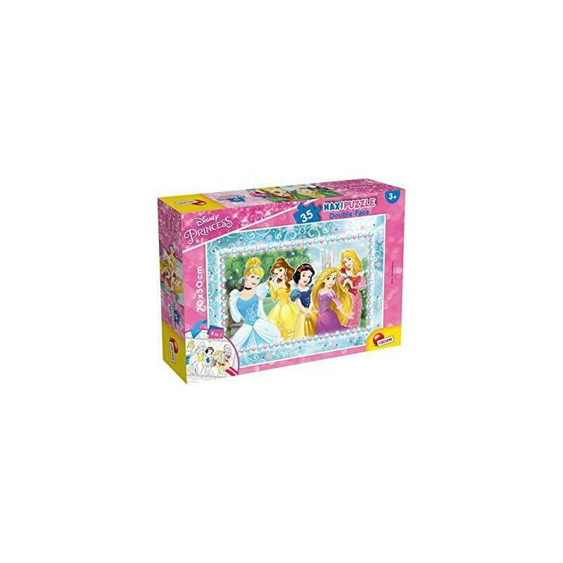 Lisciani - puzzle personaje printese minunate maxi, cu desen de colorat puzzle copii, piese 35