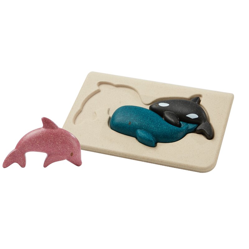 Plan toys - puzzle din lemn cu animale marine