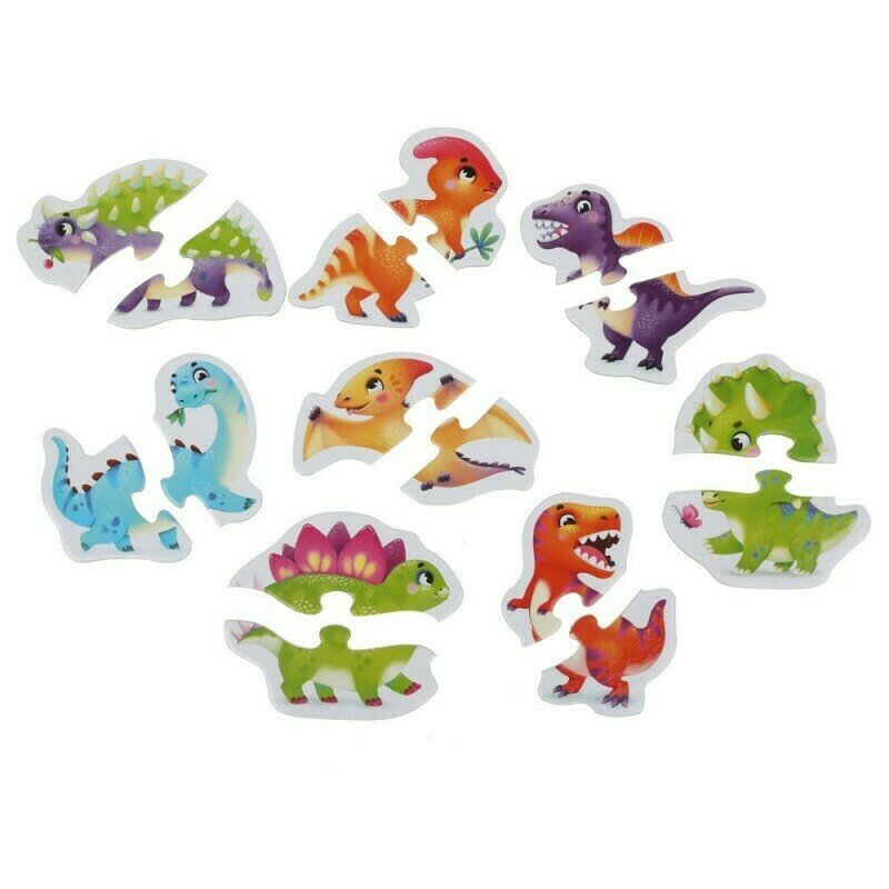 Cubika - puzzle animale dinozauri puzzle copii, piese 16