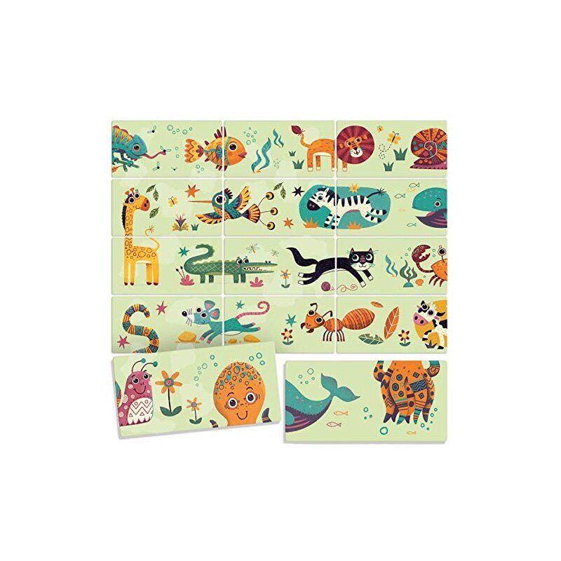 Headu - puzzle animale domino puzzle copii, piese 24