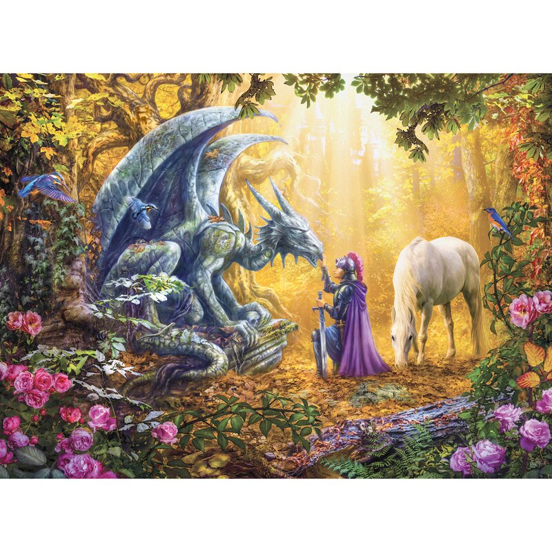 Ravensburger - puzzle personaje dragon puzzle copii, piese 500