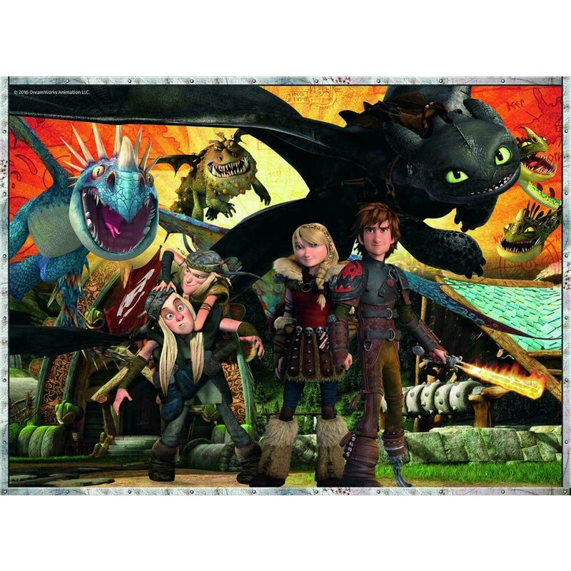 Ravensburger - puzzle dragons, 100 piese