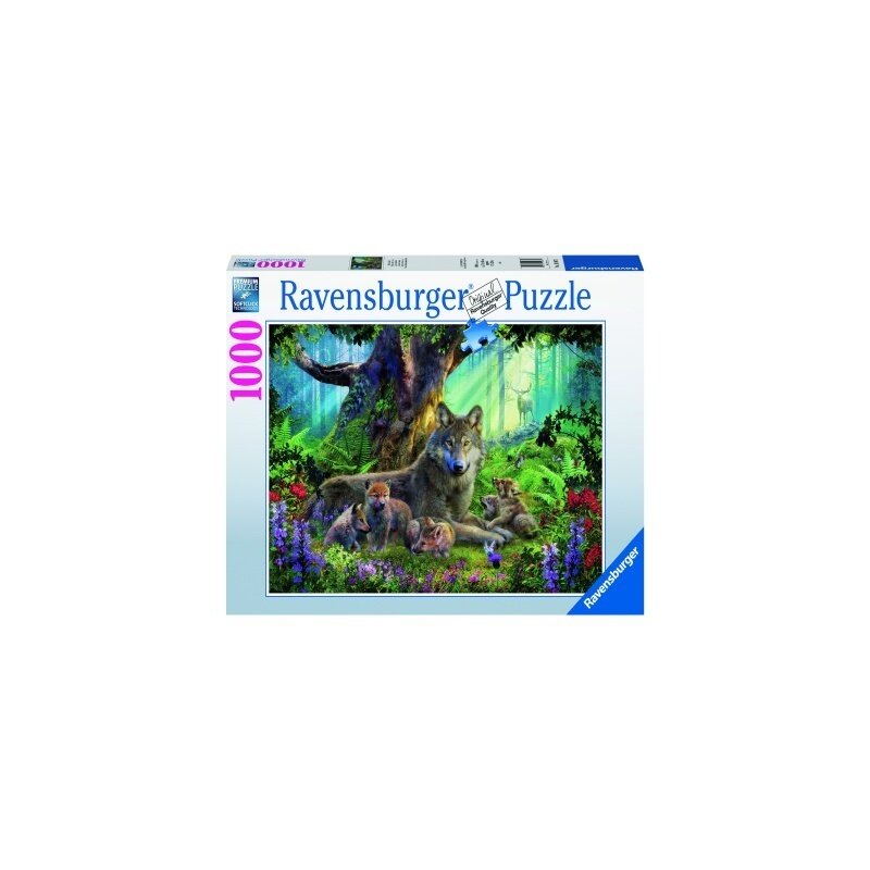Ravensburger - puzzle familie lupi, 1000 piese
