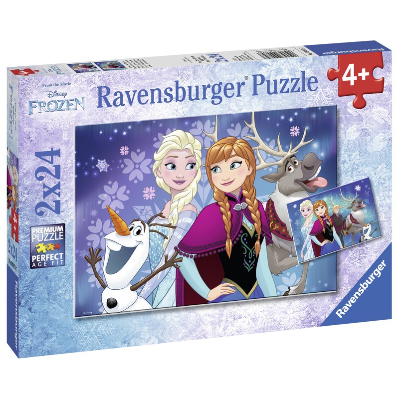 Ravensburger - Puzzle Frozen, 2x24 piese