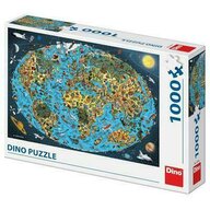 Dino - Puzzle educativ Harta lumii pentru copii Puzzle Copii, piese 1000