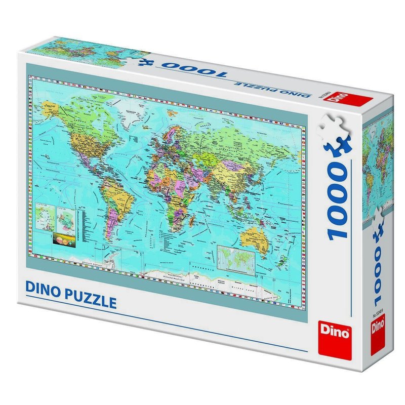 Dino - toys - puzzle harta politica a lumii 1000 piese