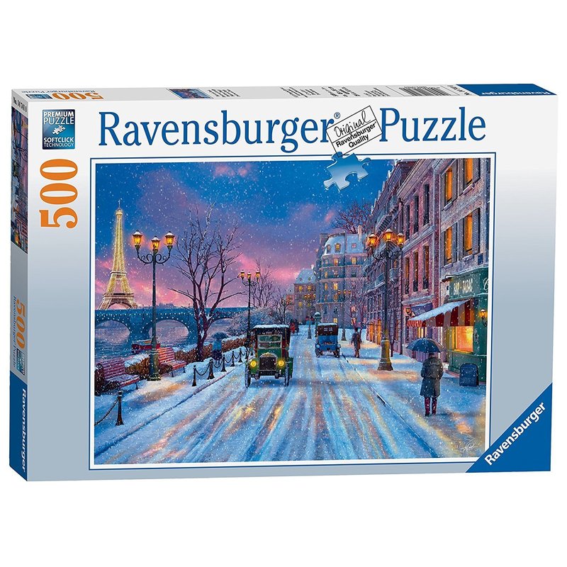 Ravensburger - Puzzle Iarna in Paris, 500 piese