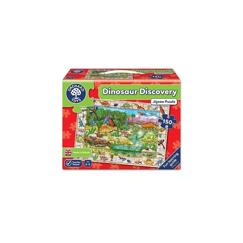 Orchard toys - puzzle in limba engleza lumea dinozaurilor, 150 piese