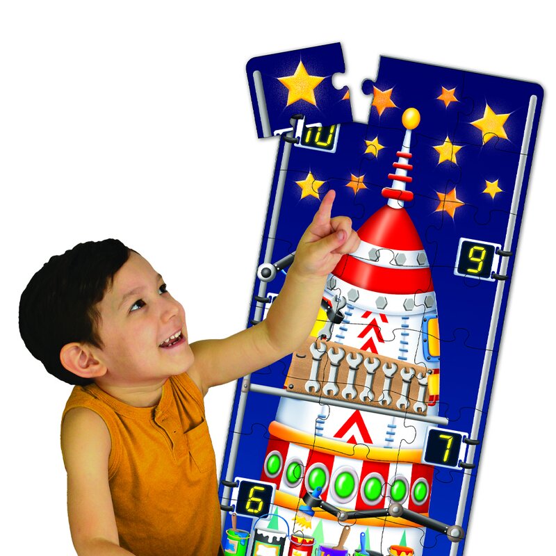 The learning journey - puzzle de podea racheta inalt puzzle copii, piese 50