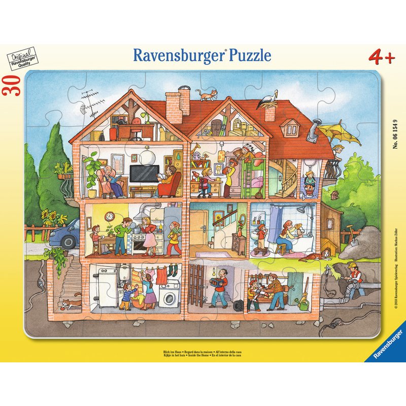 Ravensburger - Puzzle Inauntrul casei, 30 piese