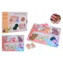Puzzle, Joueco, The Wildies Family, Din lemn certificat FSC, Cu suprafete texturate, 30 x 22 cm, 18 luni+, 6 piese, Animalute - 3