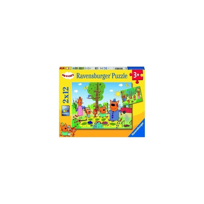 Ravensburger - puzzle kid e cats, 2x12 piese