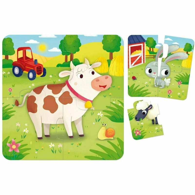 Puzzle animale la ferma , puzzle copii, piese 24