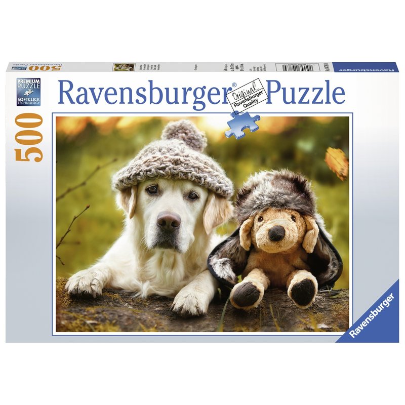 Ravensburger - Puzzle Labrador cu palarie, 500 piese