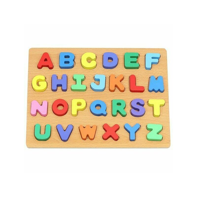 Iso trade - puzzle din lemn alfabet puzzle copii, piese 26