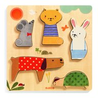 Djeco - Puzzle lemn animale de companie