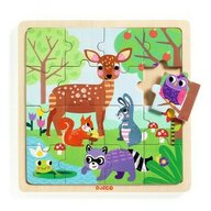Djeco - Puzzle din lemn Forest , Puzzle Copii, piese 16
