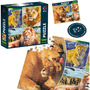 Puzzle Lion family, 47x67 cm, 1000 piese De.tail DT1000-01 - 3